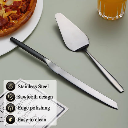 Evanda Wedding Cake Knife and Server Set, Cake Cutte Pie Server for Everyday, Wedding and Birthdays, Dishwasher Safe