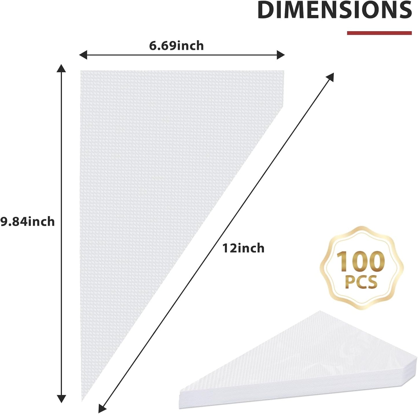 100pcs Disposable Small Piping Bags 8 inch, Mini Piping Bags, Pastry Piping Bags for Cream Frosting, Icing Bags for Cake and Dessert Decorations