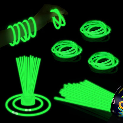 40 Pack 8” Red Glow Sticks Bracelet Necklaces Bulk with 40 Connectors Neon Glow In The Dark Party favors Supplies for Holiday Birthday Party Decoration (Red)