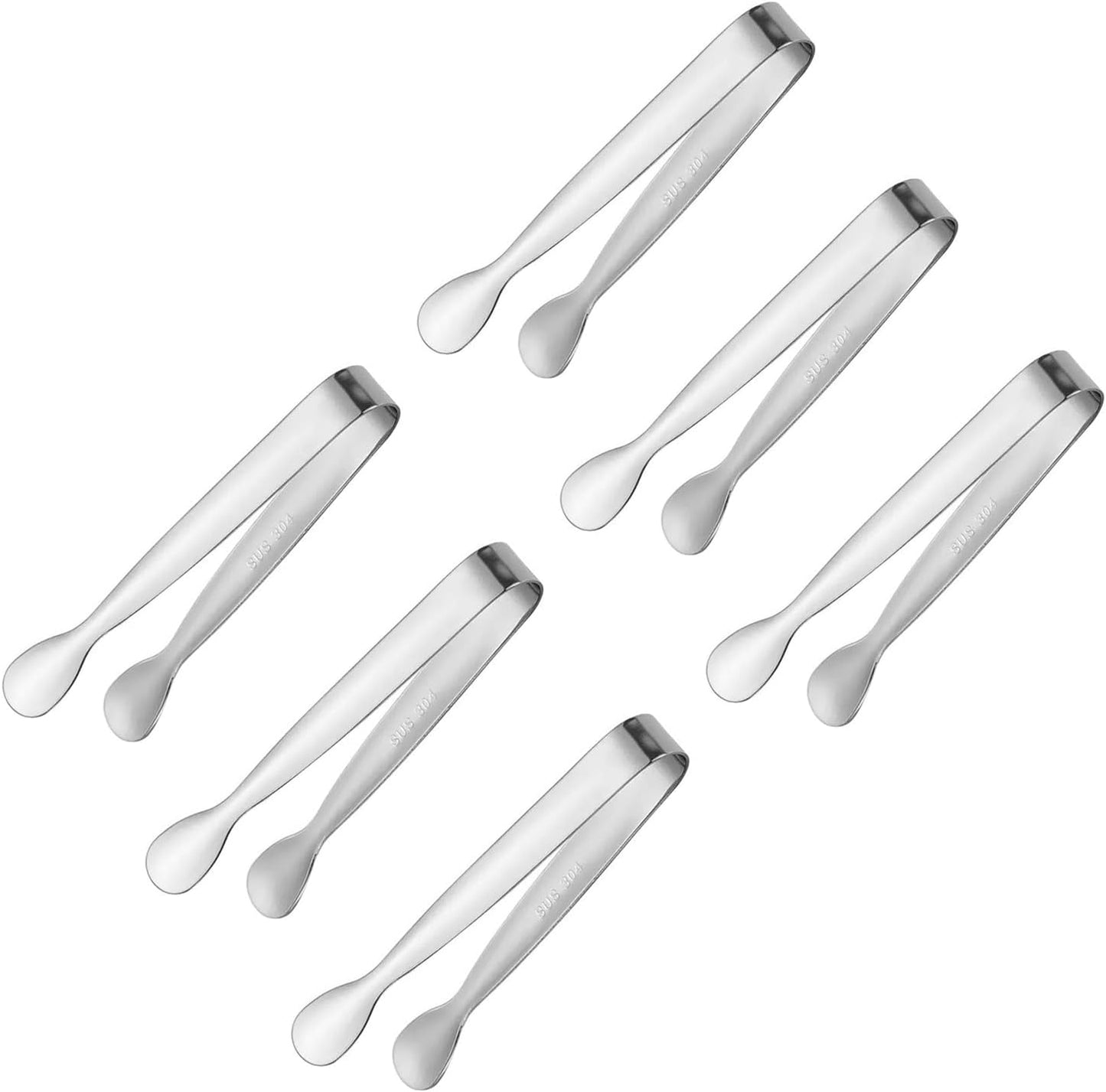 6Pcs Silver and Gold Mini Sugger Tongs Small Tongs,Charcuterie Boards Accessories Serving Trays for Tea Parties,Coffee Breaks,or Any Social Gathering.