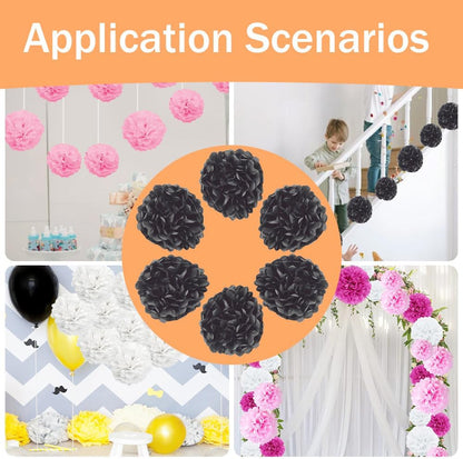 Yosawa 12 Pcs Tissue Paper Pom Poms Flowers,10''12''Paper Flower Party Decorations for Wedding Birthday Baby Shower Baby Girl Room Nursery Decoration（Sky Blue/ZH）