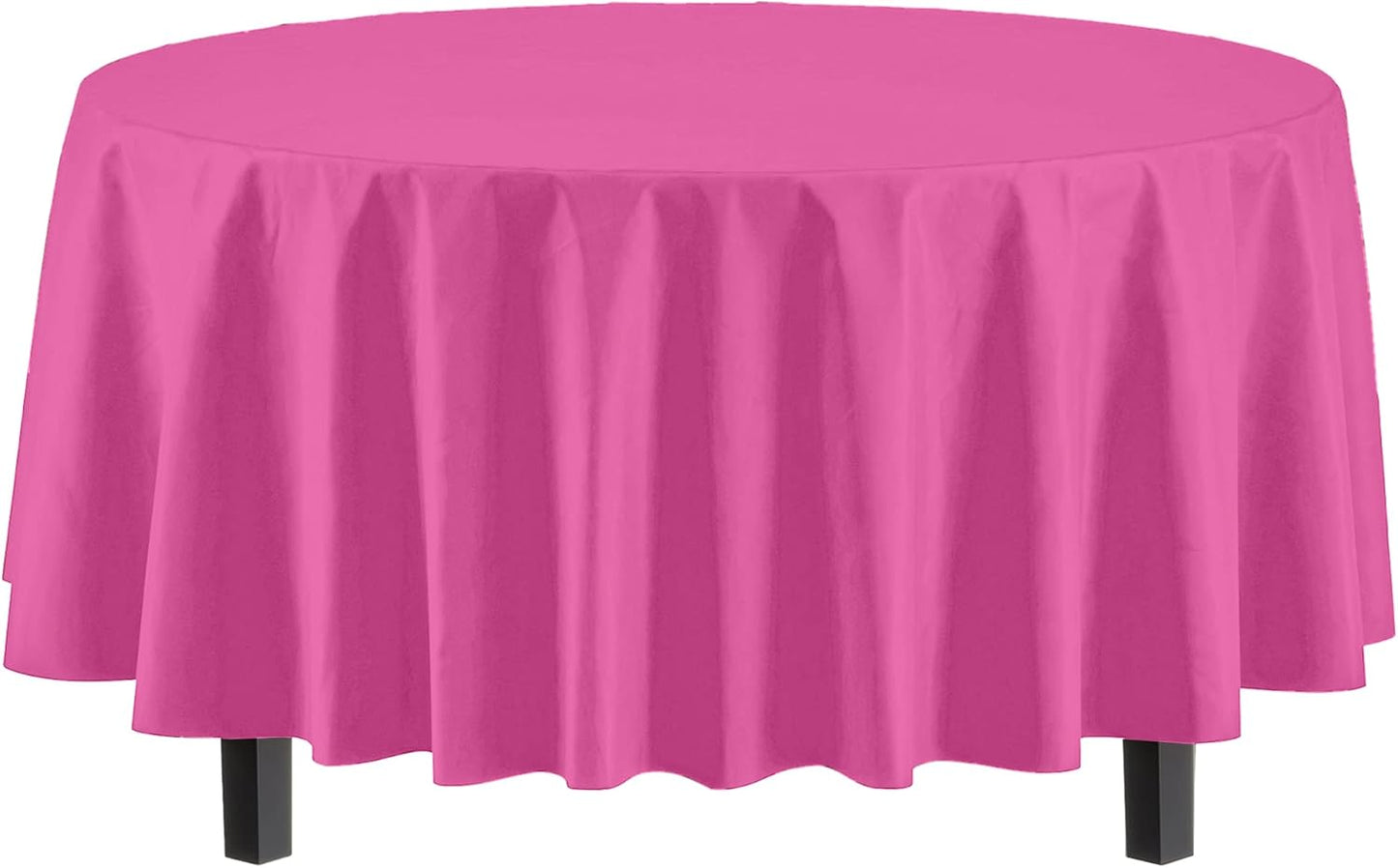 12-Pack Premium Plastic Tablecloth 54in. x 108in. Rectangle Table Cover - Dark Blue - Colors B