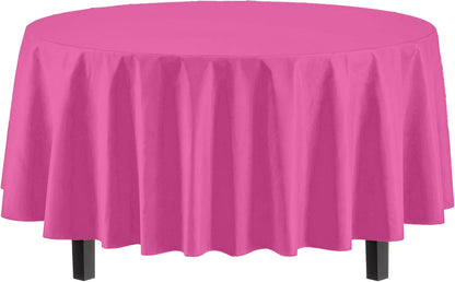 12-Pack Premium Plastic Tablecloth 54in. x 108in. Rectangle Table Cover - Dark Blue - Colors B