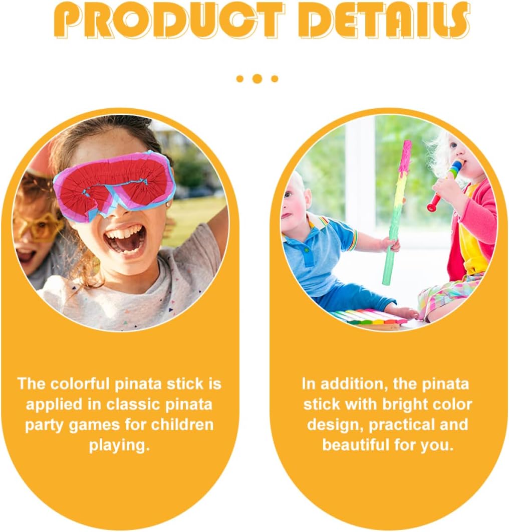 1 Set Pinata Props Paper Pinata Stick for Kids Stick for Party for Birthday Paper Colorful Blindfold Mask and Fun
