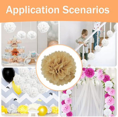 Yosawa 12 Pcs Tissue Paper Pom Poms Flowers,10''12''Paper Flower Party Decorations for Wedding Birthday Baby Shower Baby Girl Room Nursery Decoration（Sky Blue/ZH）