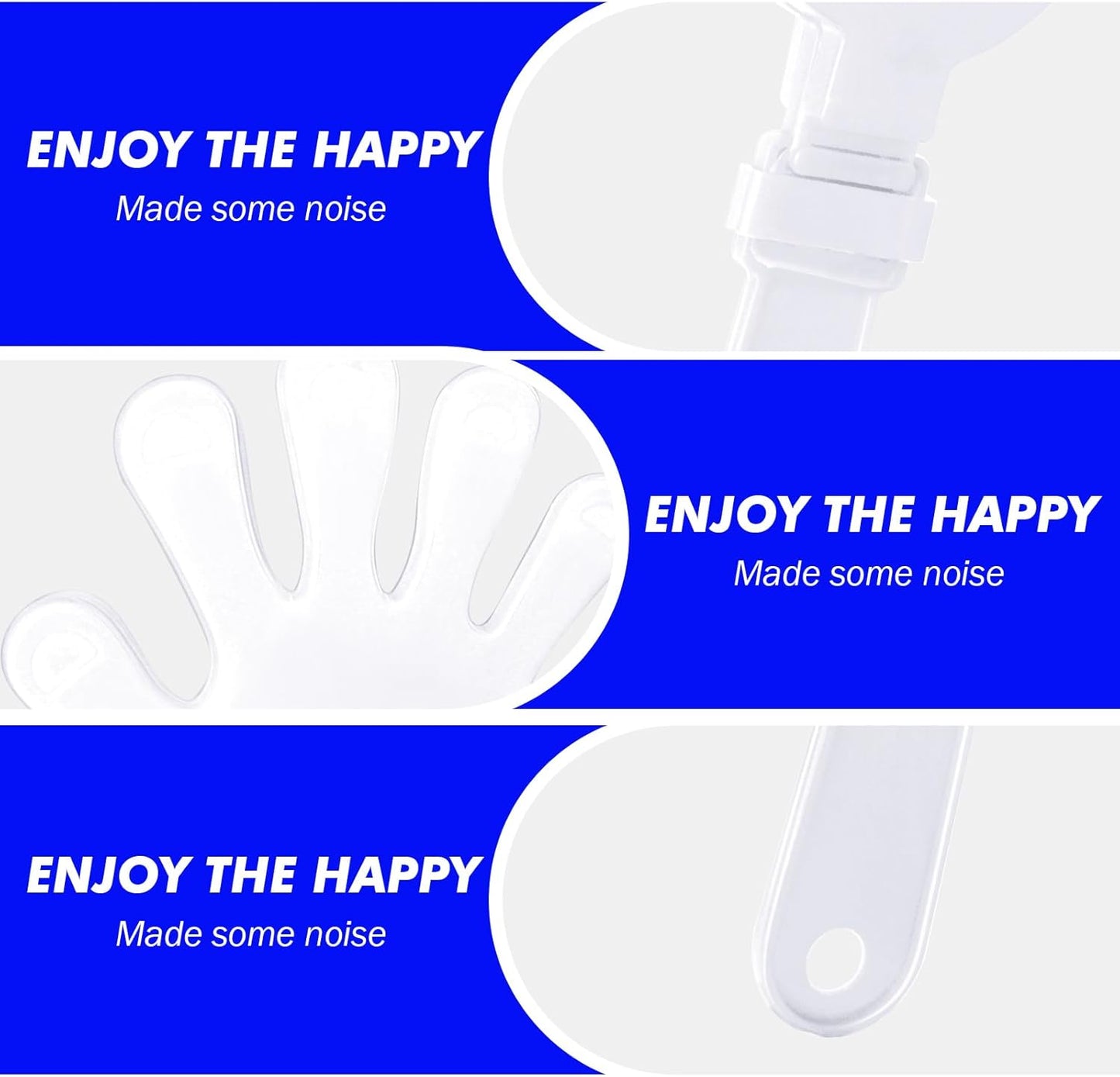 20 Pcs Hand Clappers Noisemakers 7.5 Inch Clappers Noisemakers Plastic Hand Clappers for Birthdays Game Football Sporting Events Cheers Supplies Dance Basketball Football Noisemakers(Purple)