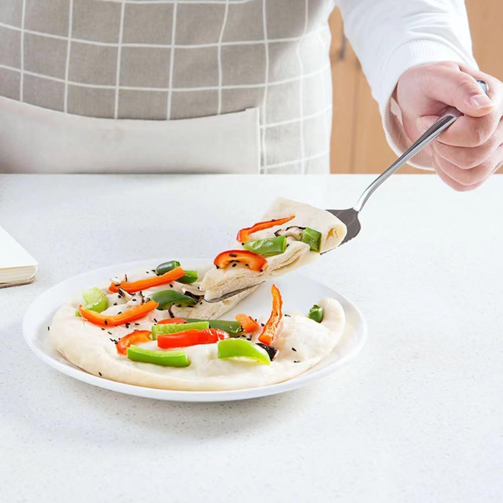 Cake Pie Servers Set,Stainless Steel Pizza Cake Slicer Server,Cake Cutter with Serrated Edges for Kitchens Restaurants Brithday Parties Set of 6