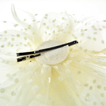 DRESHOW Fascinators Hat Flower Mesh Ribbons Feathers on a Headband and a Clip Tea Party Headwear for Girls and Women - Colors B