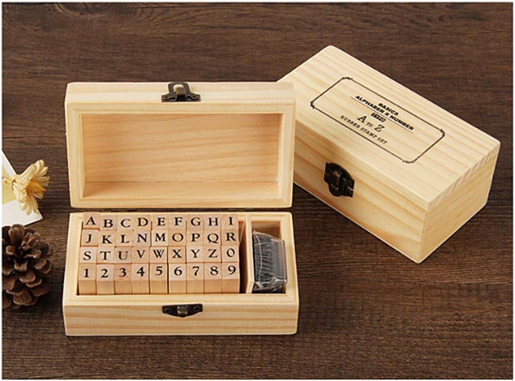 Diary Stamp Set,Wooden Rubber Signet for Children DIY Scrapbooking Card Making(25pcs,Happy Life)
