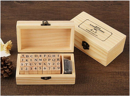 Diary Stamp Set,Wooden Rubber Signet for Children DIY Scrapbooking Card Making(25pcs,Happy Life)