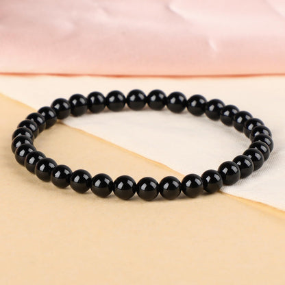 LPBeads Handmade Natural Gemstone Stretch Elastic Bracelet Healing Crystal Round Stone Beads Jewelry Gifts for Women Men