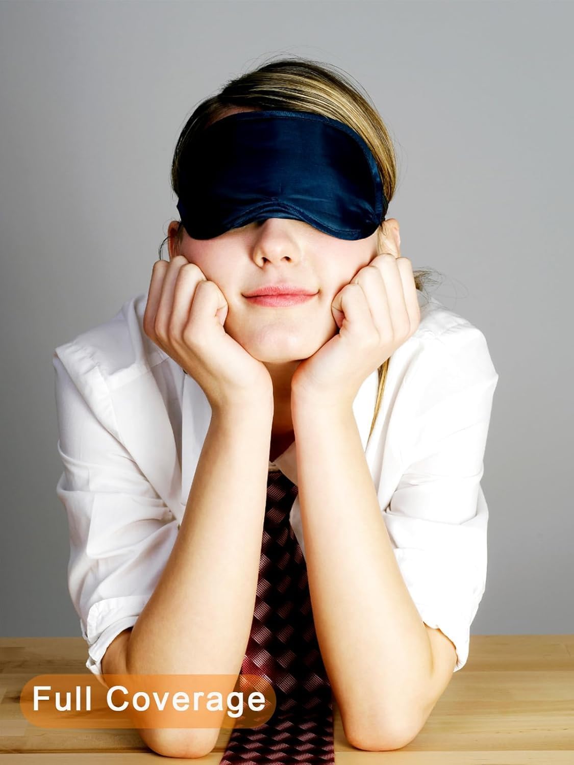 6 Pack Blindfold Eye Mask Cover Sleep Mask for Party Games Travel Sleep Team Build Party Supply with Adjustable Strap for Women Men Kids, Black