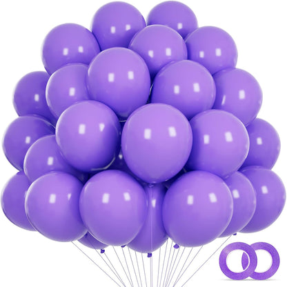 110pcs Black Balloon 12 inch, Black Latex Balloons for Birthday Party Baby Shower Wedding(with 2 Ribbons). - Colors B