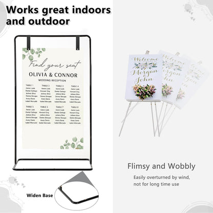 Wedding Welcome Sign Stand, 69" Wedding Sign Holder for Seating Charts ,Welcome to Our Wedding Sign Stand for Event Decor,Welcome Sign Stand for Party to Welcome Guests