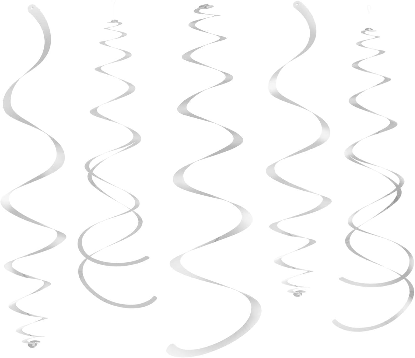 Gold Party Hanging Swirl Decorations Plastic Streamer for Ceiling, Pack of 28