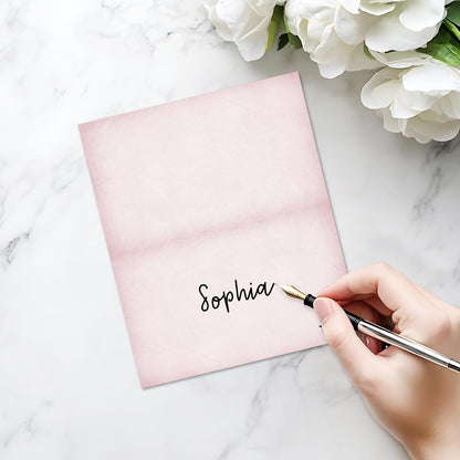 25 Pack Pink Plaid Bow Place Cards, Editable Name Cards for Table Setting, Tent Cards Food Label for Dinner Party, Bridal Shower, Wedding, Baby Shower and Events -T30