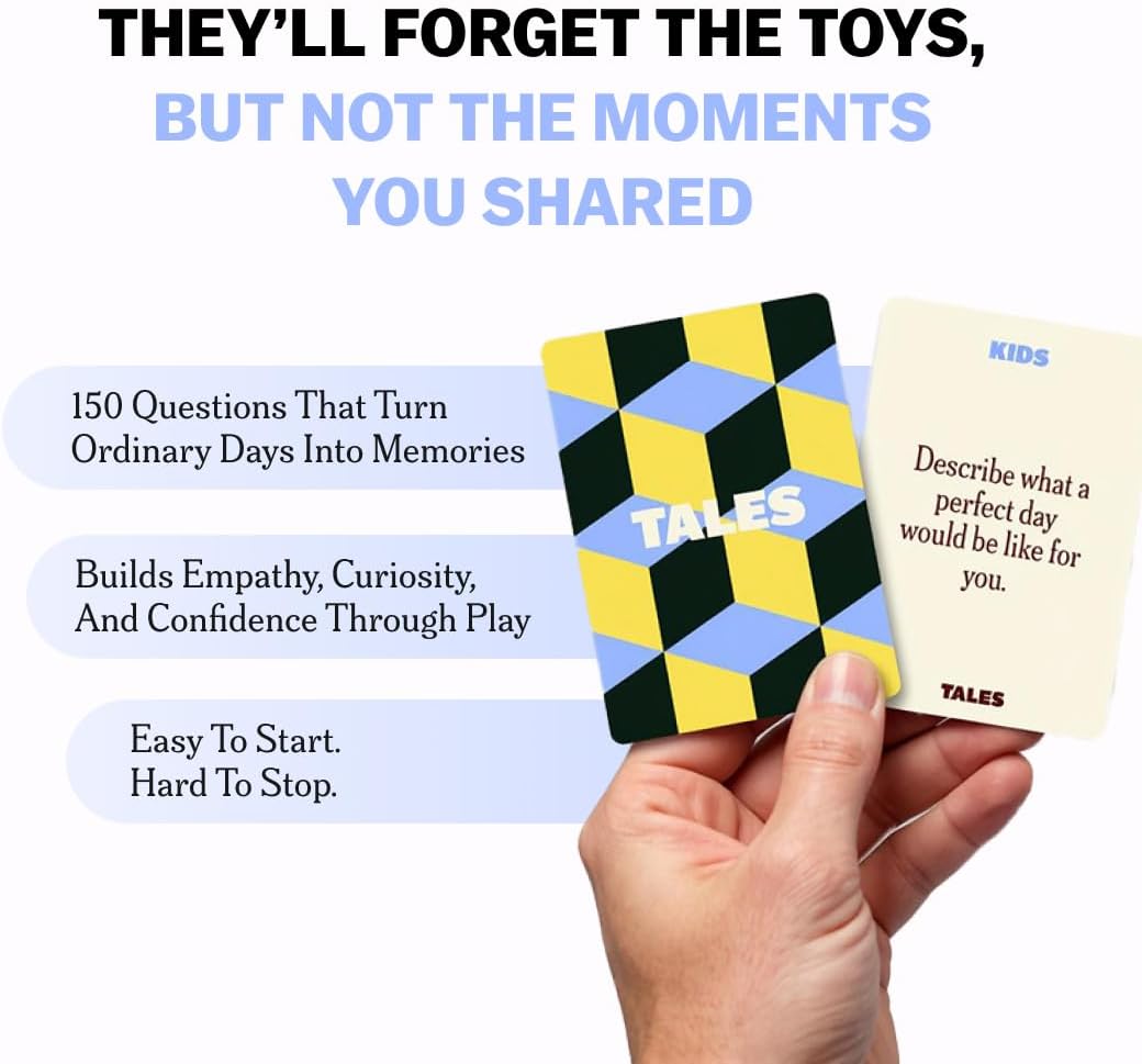 TALES 150 Conversation Cards, Friends Edition, Fun Friend Games for Adults, Teens, Kids, Perfect for Parties, Game Nights, Gifts & Gatherings, Conversations with Friends, Meaningful Connections
