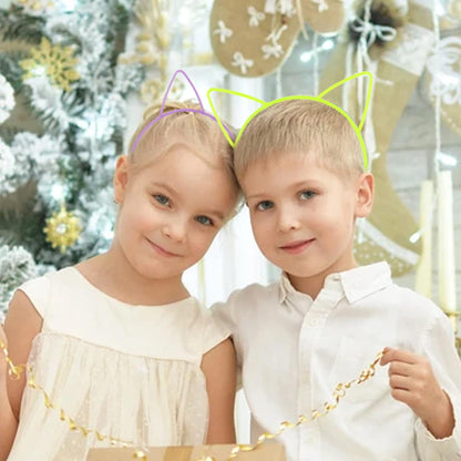 ZIRICHER 6 Colors Glow in the Dark Headbands, Plastic Light Up Hair Band Crowns Luminous Headband For Girls Party Headbands