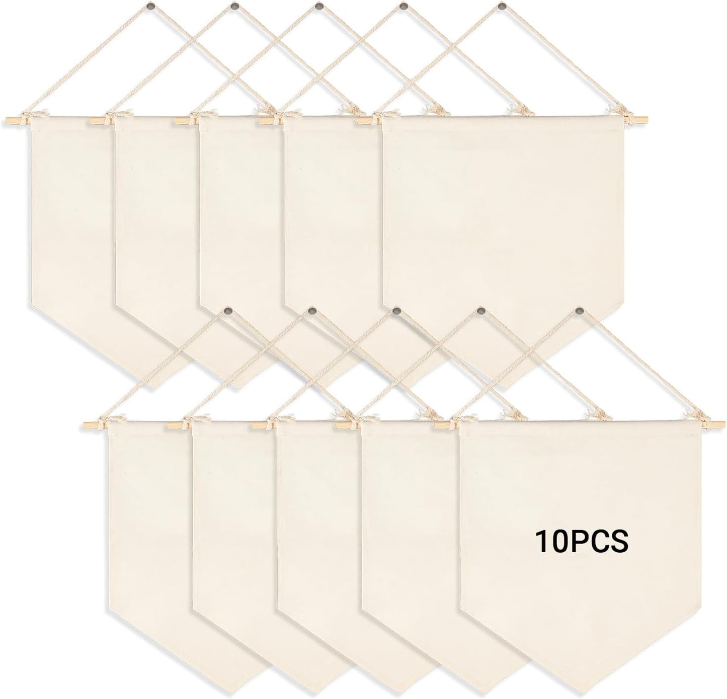 1/3/10Pcs Blank Wall Canvas Banners-Decorative DIY Wall Decor,Baby Shower,Wedding,Graduation,Classroom Decor