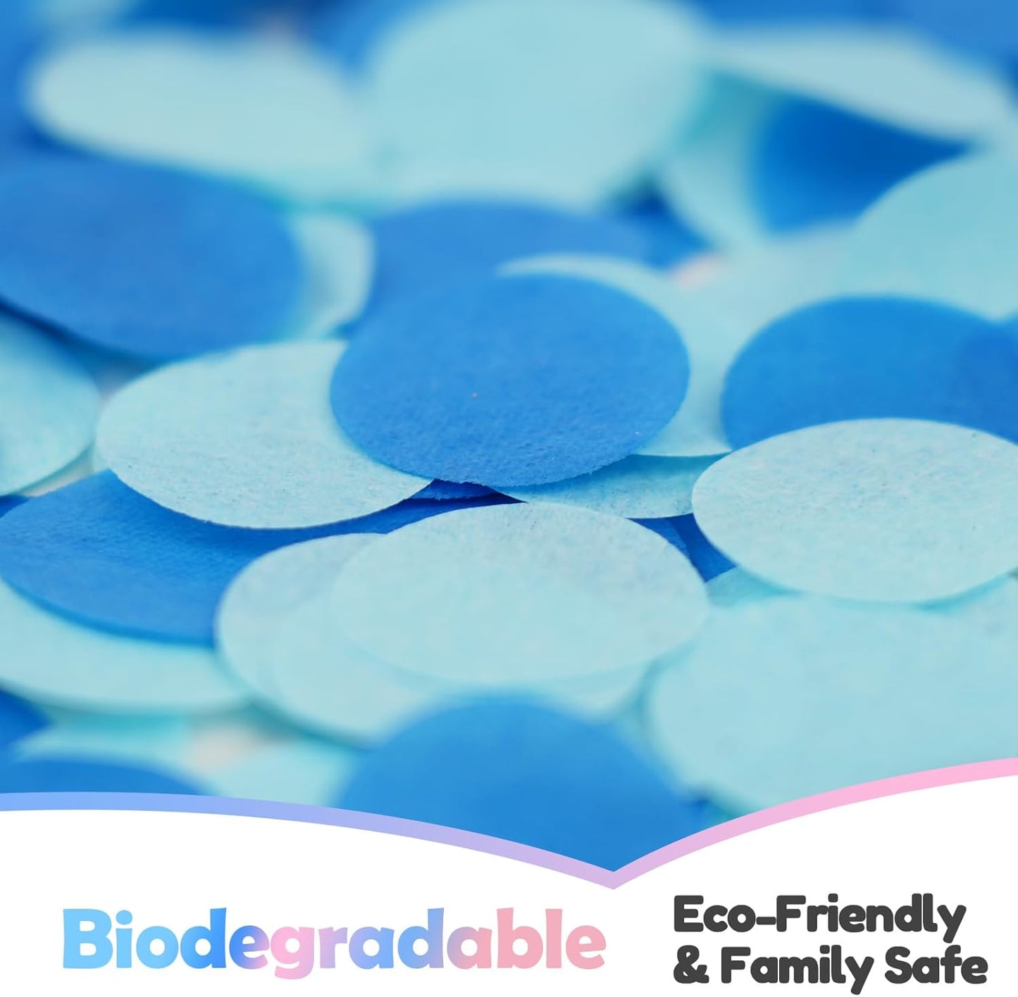Gender Reveal Confetti Cannon - Biodegradable Confetti Poppers - Pink & Blue, 2 Pack - Party Supplies Pop Gun-Cannon for Boy or Girl Baby Reveal Party Supplies (1Pink +1Blue)