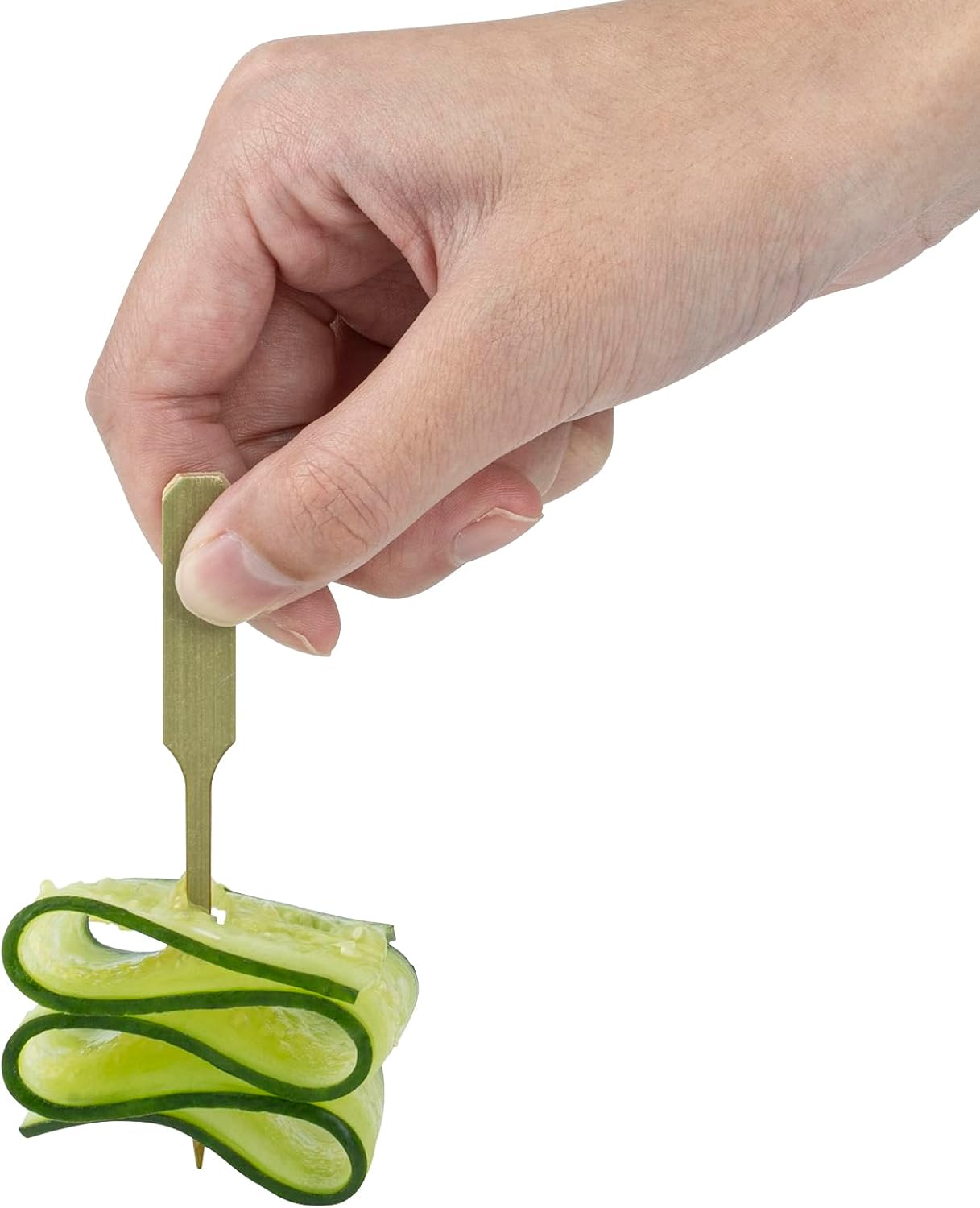 3.5 Inch Cocktail Picks, 100 Disposable Appetizer Skewers - Cylinder Top, Sturdy, Natural Bamboo Decorative Toothpicks, For Barbeques, Parties, Or Buffets