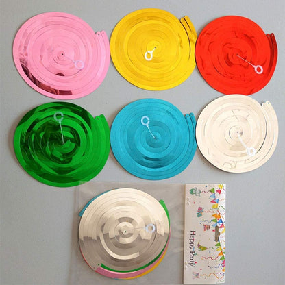 Easy Hang Spiral Ceiling Decorations - 12 Pack with Hooks, 74cm PVC Swirls for Instant Birthday, Wedding & Party Decor, Tool-Free Setup