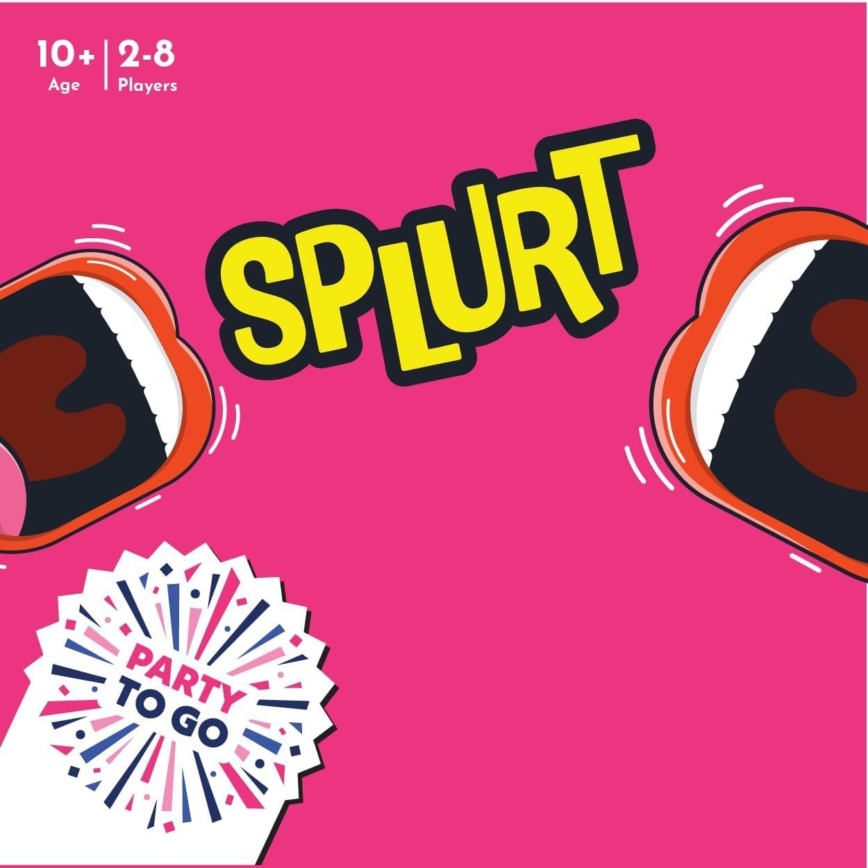 Gamewright - Party to Go - Splurt - Think Fast, Say It First - Ages 10+, 2-8 Players