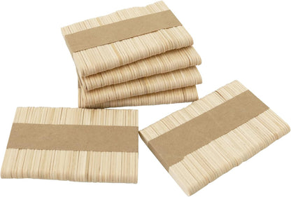WISYOK 450PCS 2.5 inch Craft Sticks, Wood Popsicle Sticks, Craft Sticks for Home and School Crafts, Ideal for Arts and Handwork