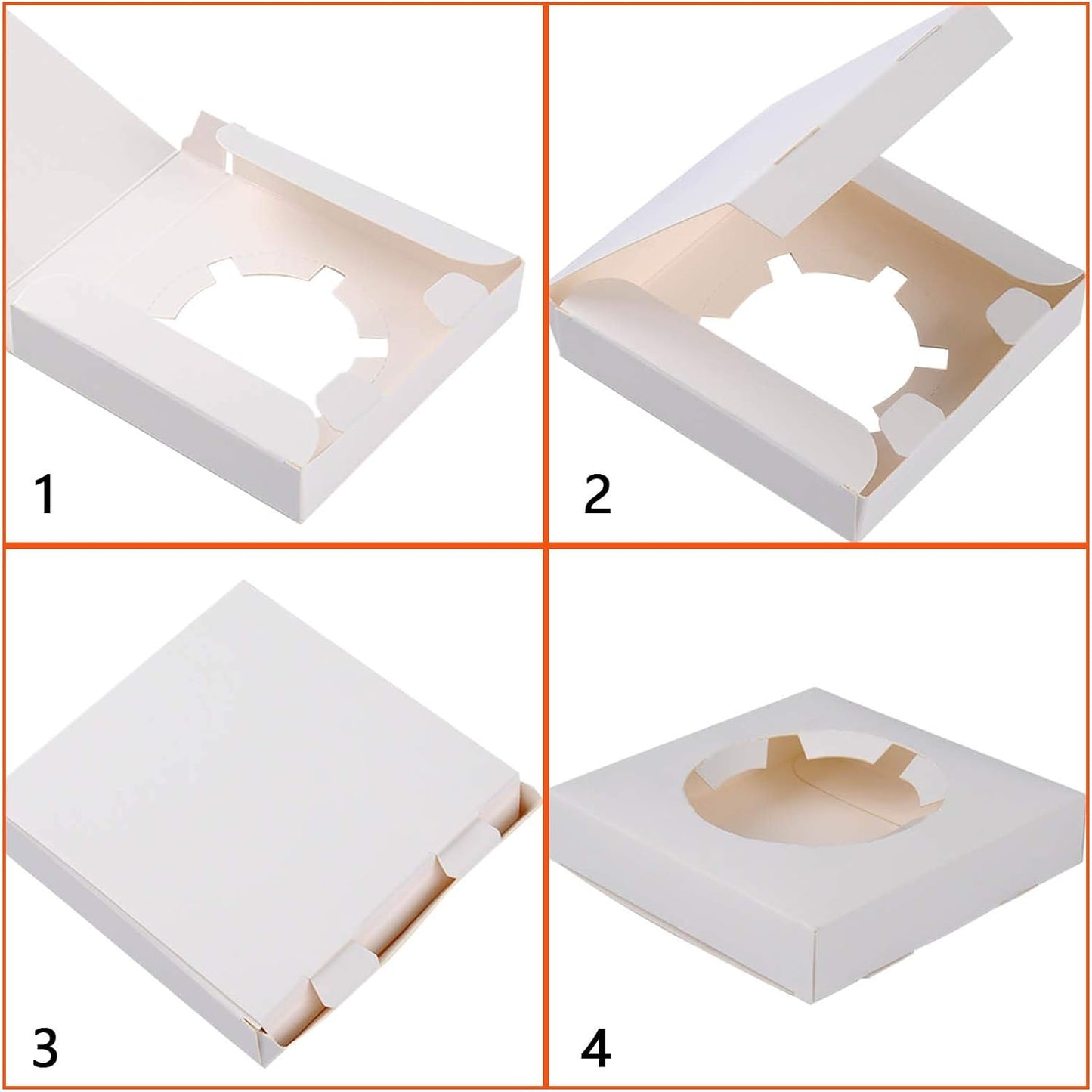 12 PCS Individual Cupcake Containers Single Cupcake Boxes with Handle and Inserts Clear Plastic Favor Boxes