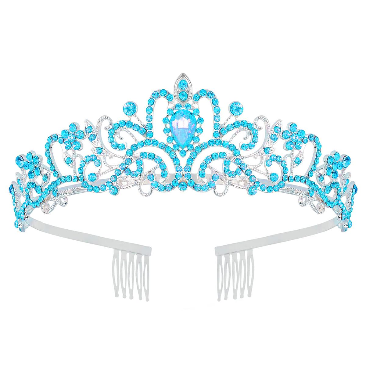 Tiara Crown for Women, Headband Hair Accessories for Birthday Wedding Party Costume Pink