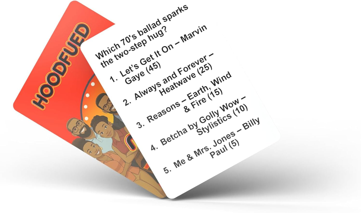 HoodFued : The Ultimate Family Trivia Card Game - A Culture-Centric Game That Brings Friends and Family Together for Fun and Knowledge and More Fun Than The Hood Charades Game for Family or Tabu