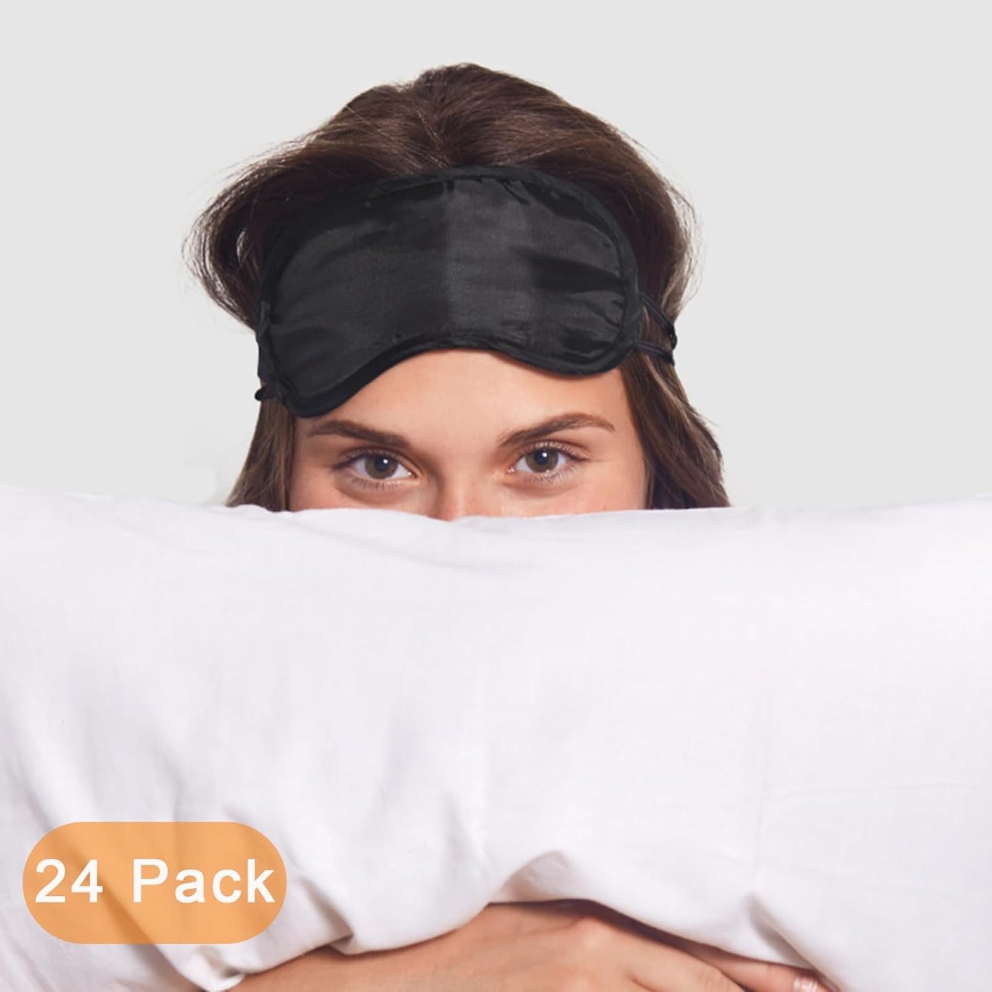 6 Pack Blindfold Eye Mask Cover Sleep Mask for Party Games Travel Sleep Team Build Party Supply with Adjustable Strap for Women Men Kids, Black