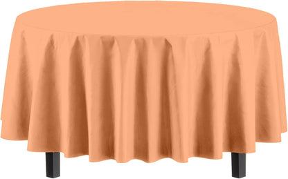 12-Pack Premium Plastic Tablecloth 54in. x 108in. Rectangle Table Cover - Dark Blue - Colors A