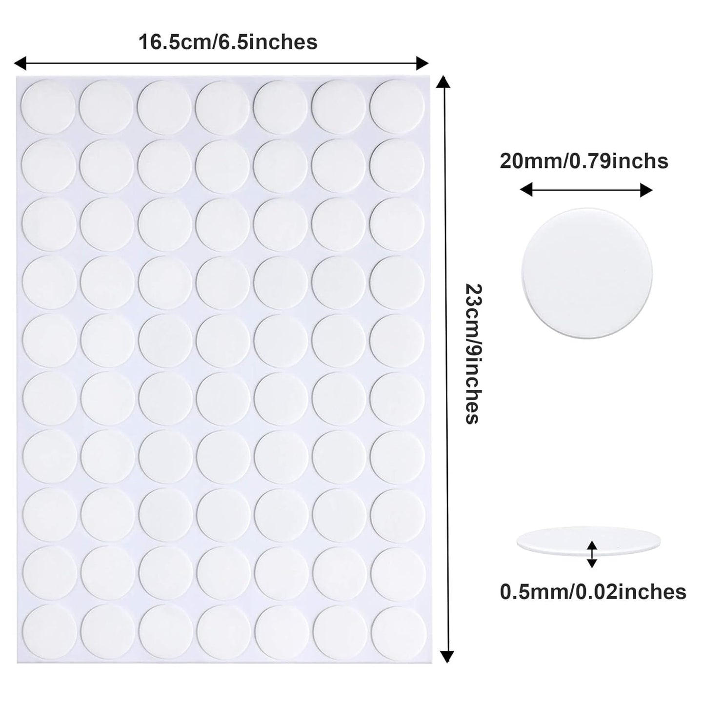 JANYUN 140 Pieces Adhesive Dots,Removable Round Putty Clear Tack No Trace Small Tape Stickers for Wall Hanging Festival Poster Office Party Decoration Picture Crafts