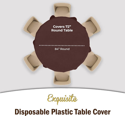 Exquisite Party Solids 6-Pack Premium Plastic Tablecloth 54in. x 108in. Rectangle Plastic Table Cover - Navy