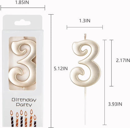 PHD CAKE 10-Count 0-9 Gold Number Birthday Candles, Number One Birthday, Gold Number Candles, Party Celebration, Baby Showers