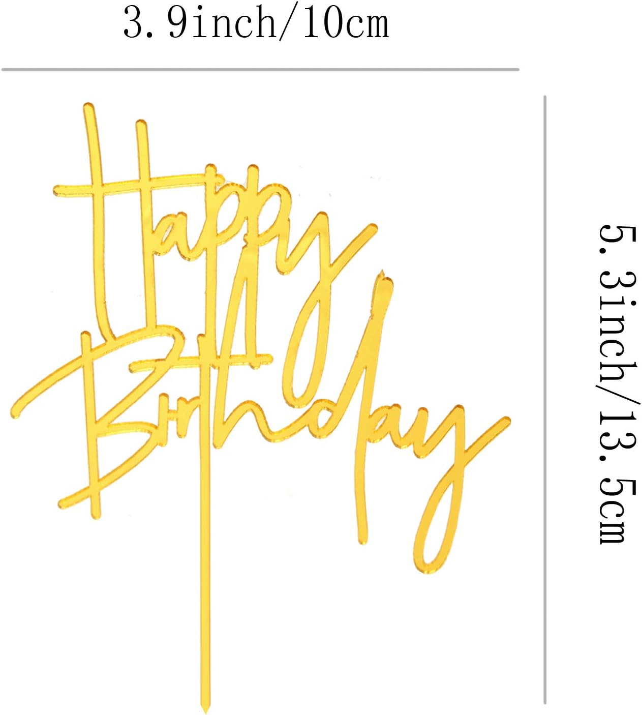 DIY Happy birthday Cake Topper Black Acrylic