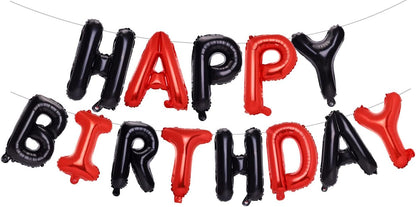 PIGETALE Happy Birthday Banner, 16 Inch Mylar Foil Letters Sign Bunting Happy Birthday Balloon Letters Balloons Reusable Ecofriendly Material for Girls Boys Kids Women Men (Hot Pink)