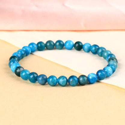 LPBeads Handmade Natural Gemstone Stretch Elastic Bracelet Healing Crystal Round Stone Beads Jewelry Gifts for Women Men