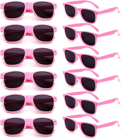 Party Sunglasses Bulk - Adult Retro Plastic Pack of 12 Vintage Sunglasses for Men Women - Party Favors