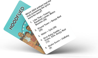 HoodFued : The Ultimate Family Trivia Card Game - A Culture-Centric Game That Brings Friends and Family Together for Fun and Knowledge and More Fun Than The Hood Charades Game for Family or Tabu