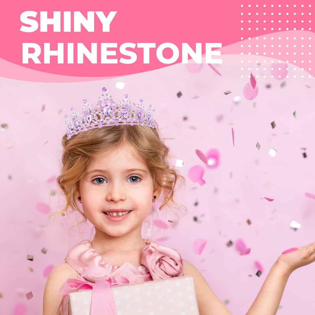 Birthday Tiara Crown with Sash for Women, Headband Hair Accessories for Wedding Party Costume
