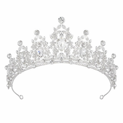 Tiara Crown for Women, Headband Hair Accessories for Birthday Wedding Party Costume Pink