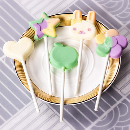 Lollipop Sticks, 200PCS White Paper Lollipop Sticks 6 Inch Lollipop Treat Sticks Sucker Stick for Chocolate,Cake Topper,Rainbow Candy, Cake Pops(3.5mm)