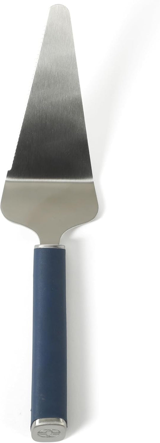 Calphalon Edge Stainless Steel Pie Server w/Thermoplastic Rubber Handle - Taupe