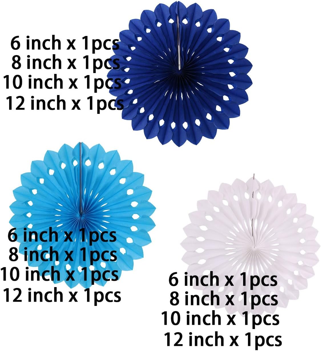 12PCS Colourful Paper Fans Party Decorations,Rainbow Hanging Ceiling Honeycomb Round Tissue Paper Fans for Mexican Engagement Fiesta Cinco De Mayo Party Decorations