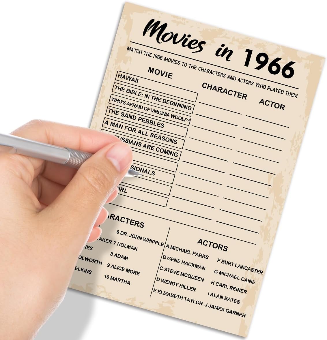 QUPT 40th Birthday Party Games, Movies in 1986 Games, Birthday Party Supplies for Adults, Fun 1986s Party Game，Pack of 30 Cards