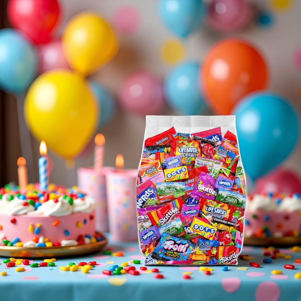 Bulk Candy Variety Pack - 2lb Bulk Candy Individually Wrapped Candy for Party Favors, Office Snacks, Goodie Bags & Pinata Candy Bulk - 2 Pounds