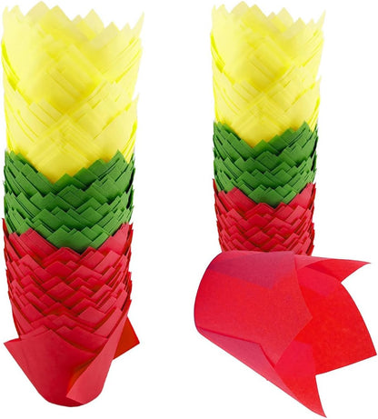 150 Pieces Tulip Cupcake Muffin Liners Paper Baking Cups Greaseproof Cupcake Wrappers for Birthday Wedding Party Baby Showers Catering Restaurants(Pink)