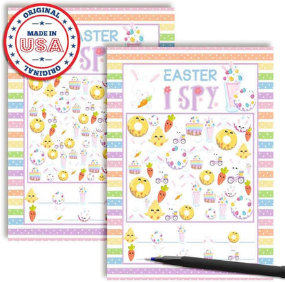 Easter Word Scramble and Scavenger Hunt 10 Pack 5"x7" Fill‑In Game Cards, Fun Happy Easter Holiday Activity Cards for Kids with Word Puzzle and Search Games by Amanda Creation